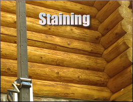  Candor, North Carolina Log Home Staining
